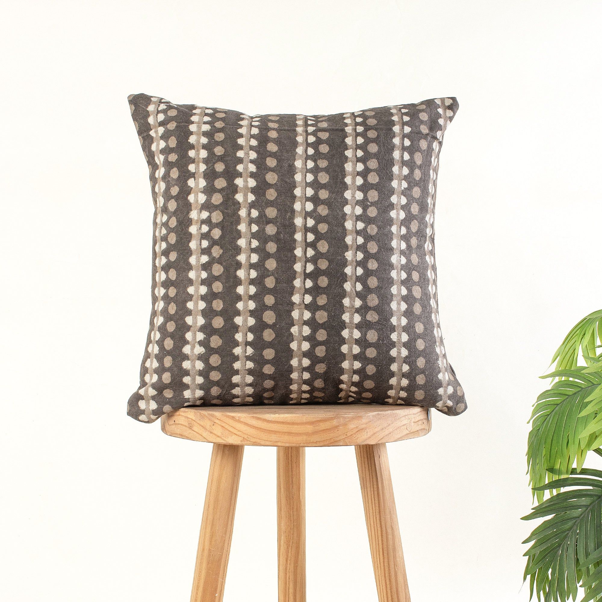 Hand Block kashish Print Cotton Canvas Cushion Cover